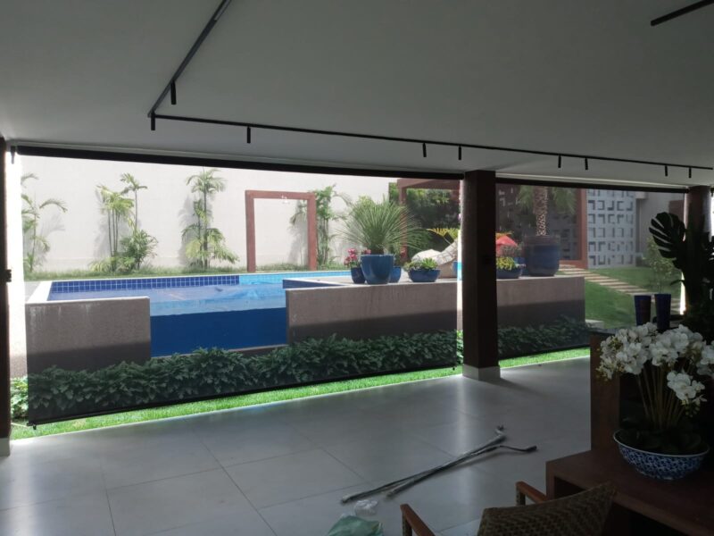 Toldo vertical modelo cortina com tela solar 5% plus - Image 4