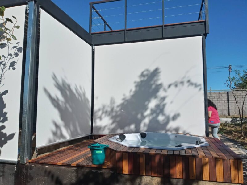 Toldo vertical modelo cortina com tela solar 5% plus - Image 11