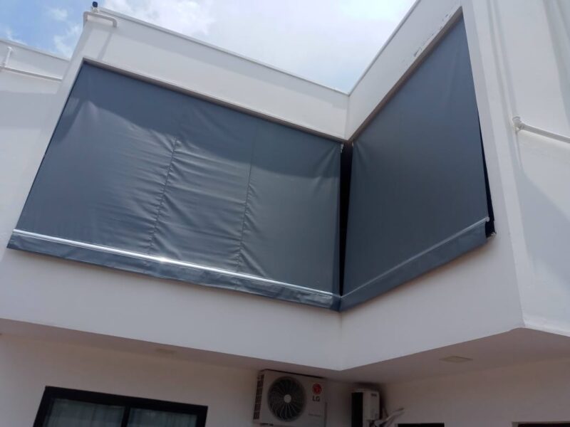 Toldos vertical cortina revestidos em lona PVC - Image 3